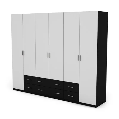 Szafa 270x220 cm czarny biel – Dorsen | eMeblast