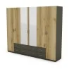 Szafa 270x220 cm z lustrem grafit dąb grand naturalny – Dorsen