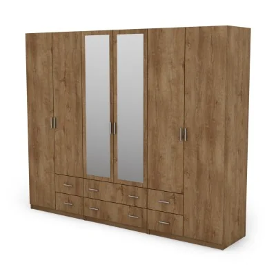 Szafa 270x220 cm dąb lefkas lustro – Dorsen | eMeblast