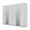 Szafa 270x210 cm z lustrem biała – Vireon