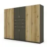 Szafa 270x210 cm grafit dąb grand naturalny – Vireon