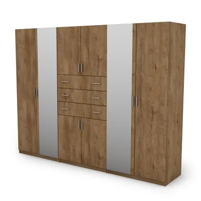 Szafa 270x210 cm dąb lefkas lustro – Vireon | eMeblast