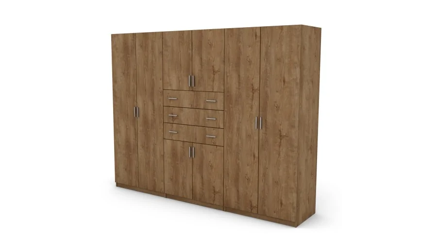 Szafa 270x210 cm dąb lefkas – Vireon | eMeblast Szafa 270x210 cm dąb lefkas – Vireon | eMeblast