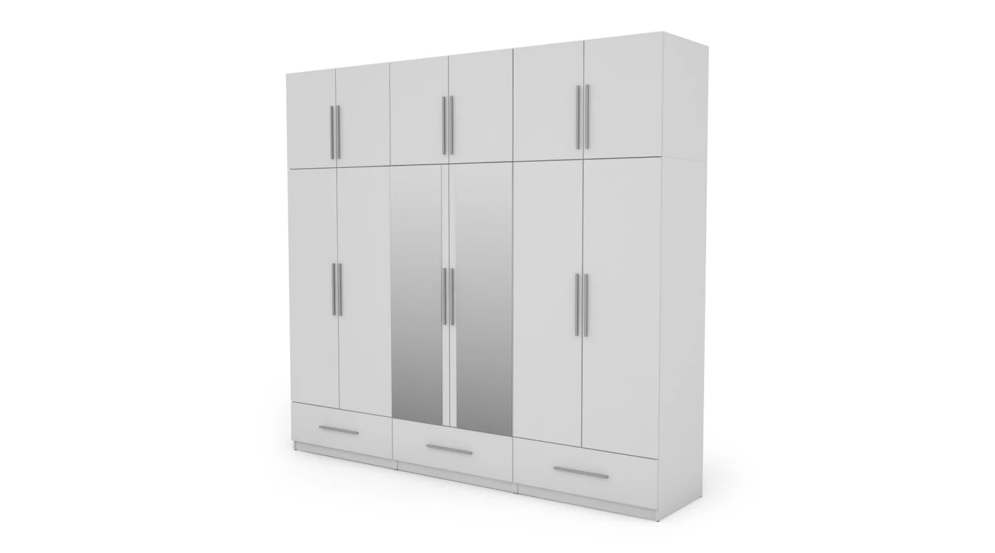 Szafa 260x240 cm biała lustro – Altivar | eMeblast