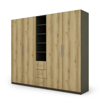 Szafa 260x220 cm grafit dąb grand naturalny – Orvian | eMeblast