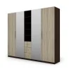 Szafa 260x220 cm z lustrem sonoma ciemna sonoma jasna – Orvian
