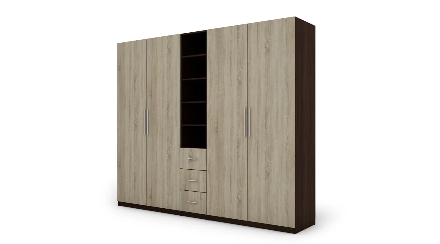 Szafa 260x220 cm sonoma ciemna jasna – Orvian | eMeblast