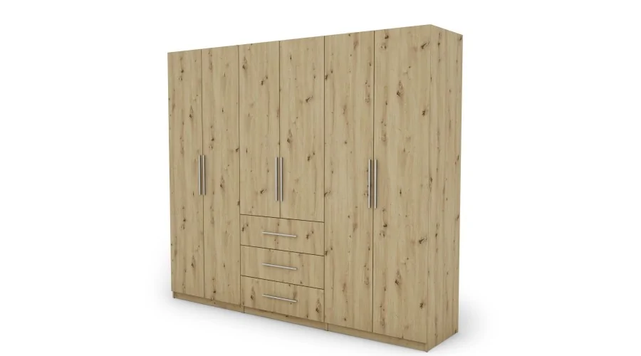Szafa 250x220 cm dąb artisan – Zerion | eMeblast Szafa 250x220 cm dąb artisan – Zerion | eMeblast