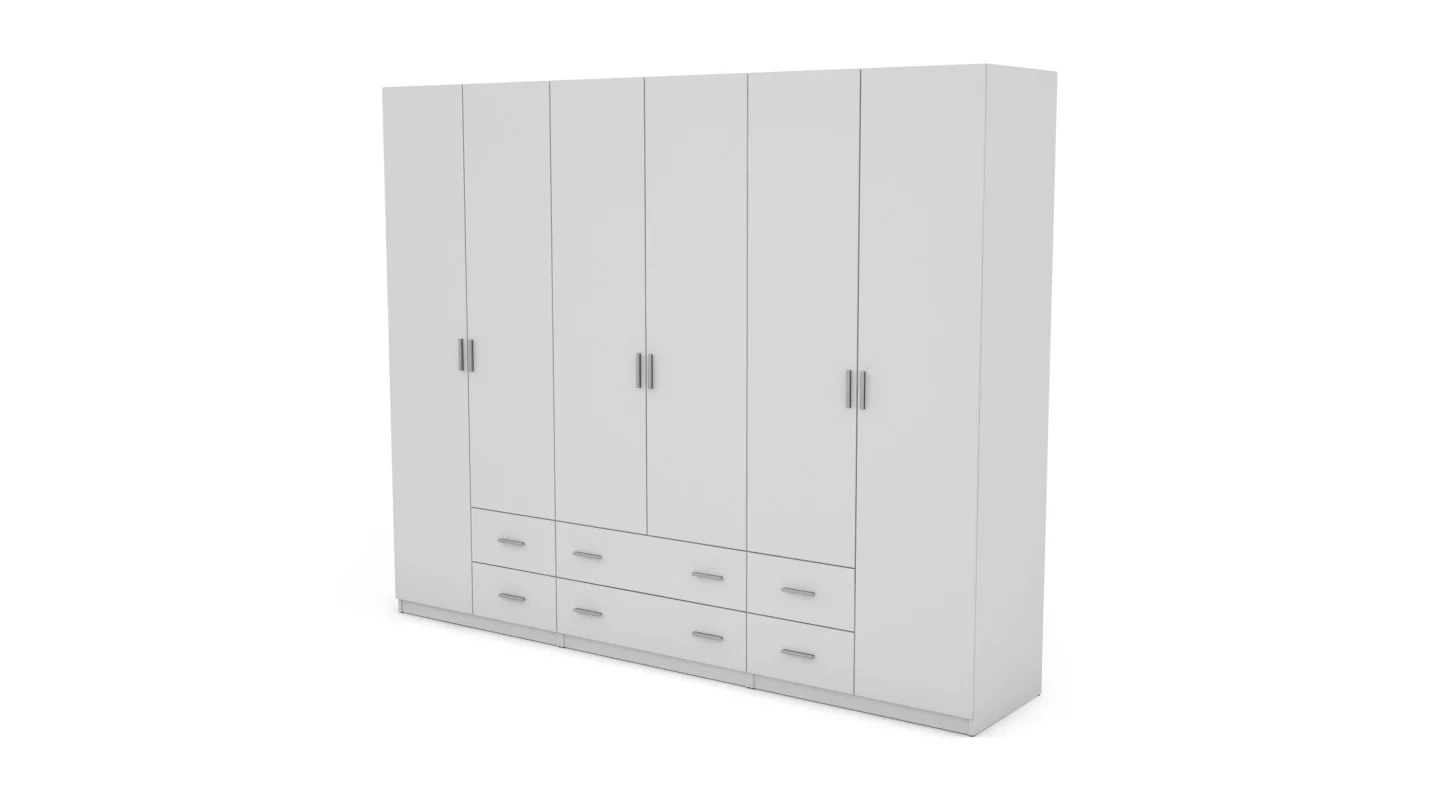 Szafa 240x220 cm biała – Torven | eMeblast Szafa 240x220 cm biała – Torven | eMeblast