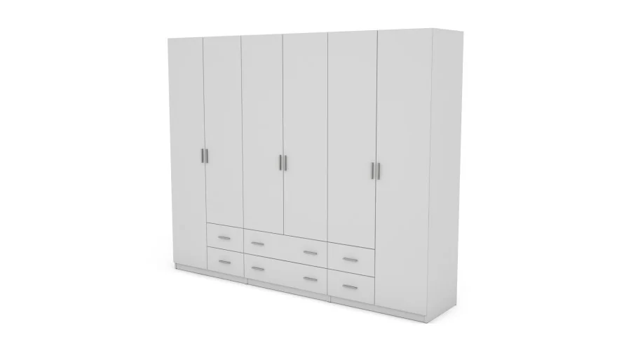 Szafa 240x220 cm biała – Torven | eMeblast Szafa 240x220 cm biała – Torven | eMeblast
