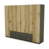 Szafa 240x220 cm grafit dąb grand naturalny – Torven