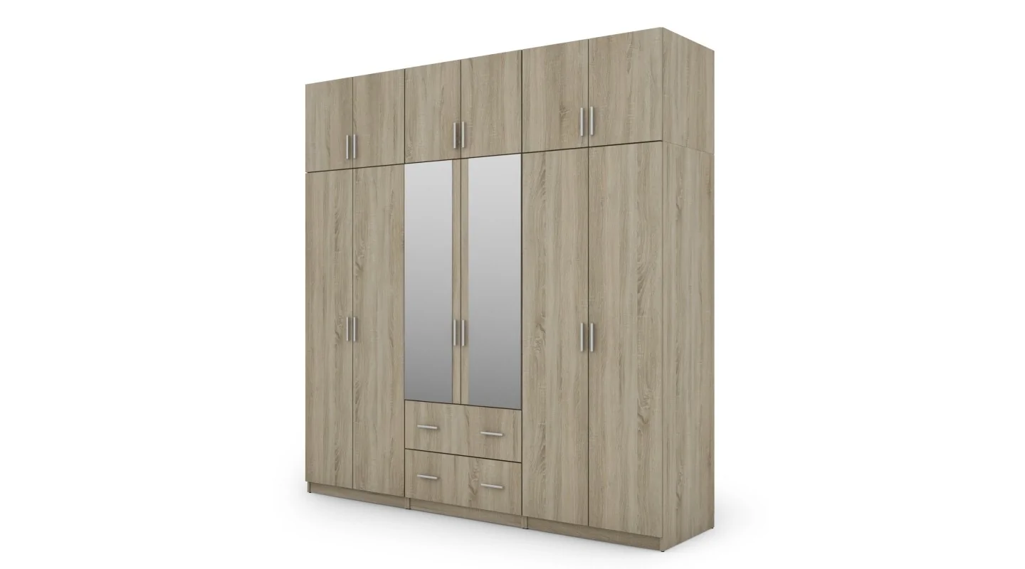 Szafa 222x230 cm sonoma jasna lustro – Altis | eMeblast