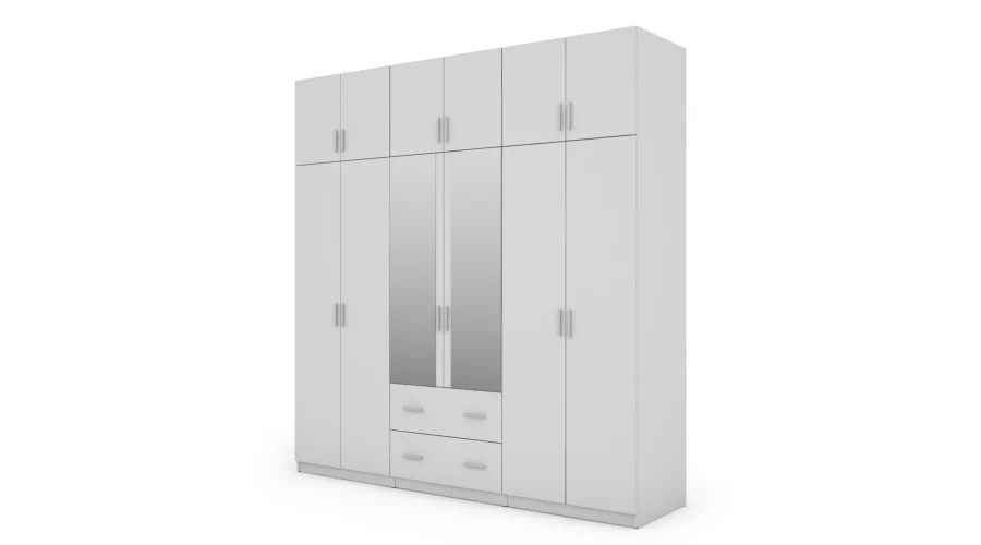 Szafa 222x230 cm biała lustro – Altis | eMeblast Szafa 222x230 cm biała lustro – Altis | eMeblast