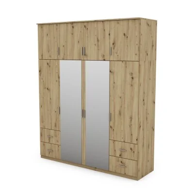 Szafa 200x242 cm dąb artisan lustro – Arden | eMeblast