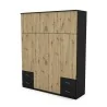 Szafa 200x242 cm czarny dąb artisan – Arden