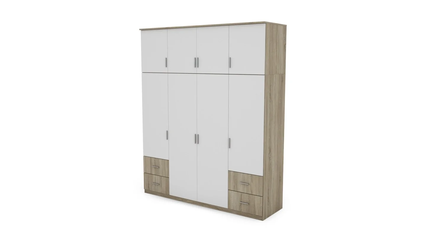 Szafa 200x242 cm sonoma jasna biel – Arden | eMeblast