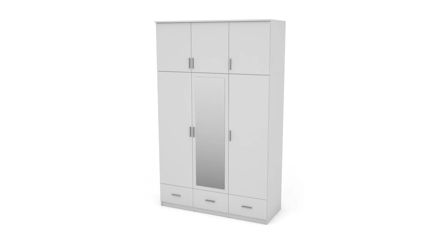 Szafa 150x242 cm biała lustro – Vento | eMeblast