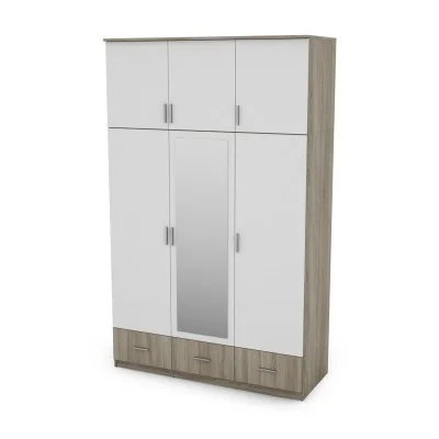 Szafa 150x242 cm sonoma jasna biel lustro – Vento | eMeblast