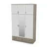 Szafa 150x242 cm z lustrem sonoma jasna biel – Vento