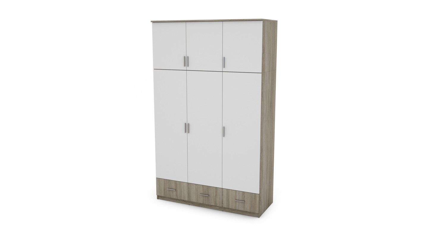 Szafa 150x242 cm sonoma jasna biel – Vento | eMeblast Szafa 150x242 cm sonoma jasna biel – Vento | eMeblast