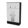 Szafa 150x242 cm z lustrem czarny biel – Vento