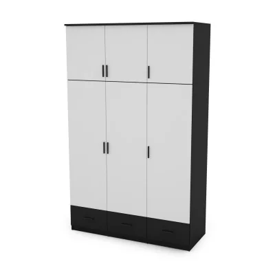 Szafa 150x242 cm czarny biel – Vento | eMeblast