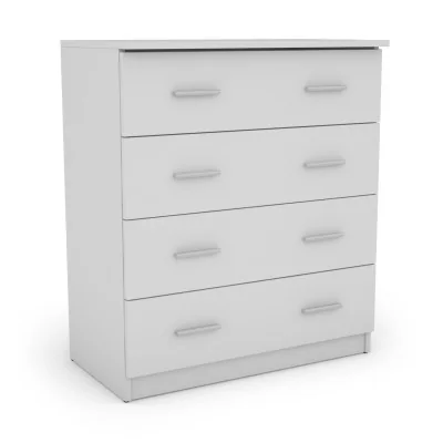 Kompaktowa komoda z 4 szufladami 80 cm Biel – Nano