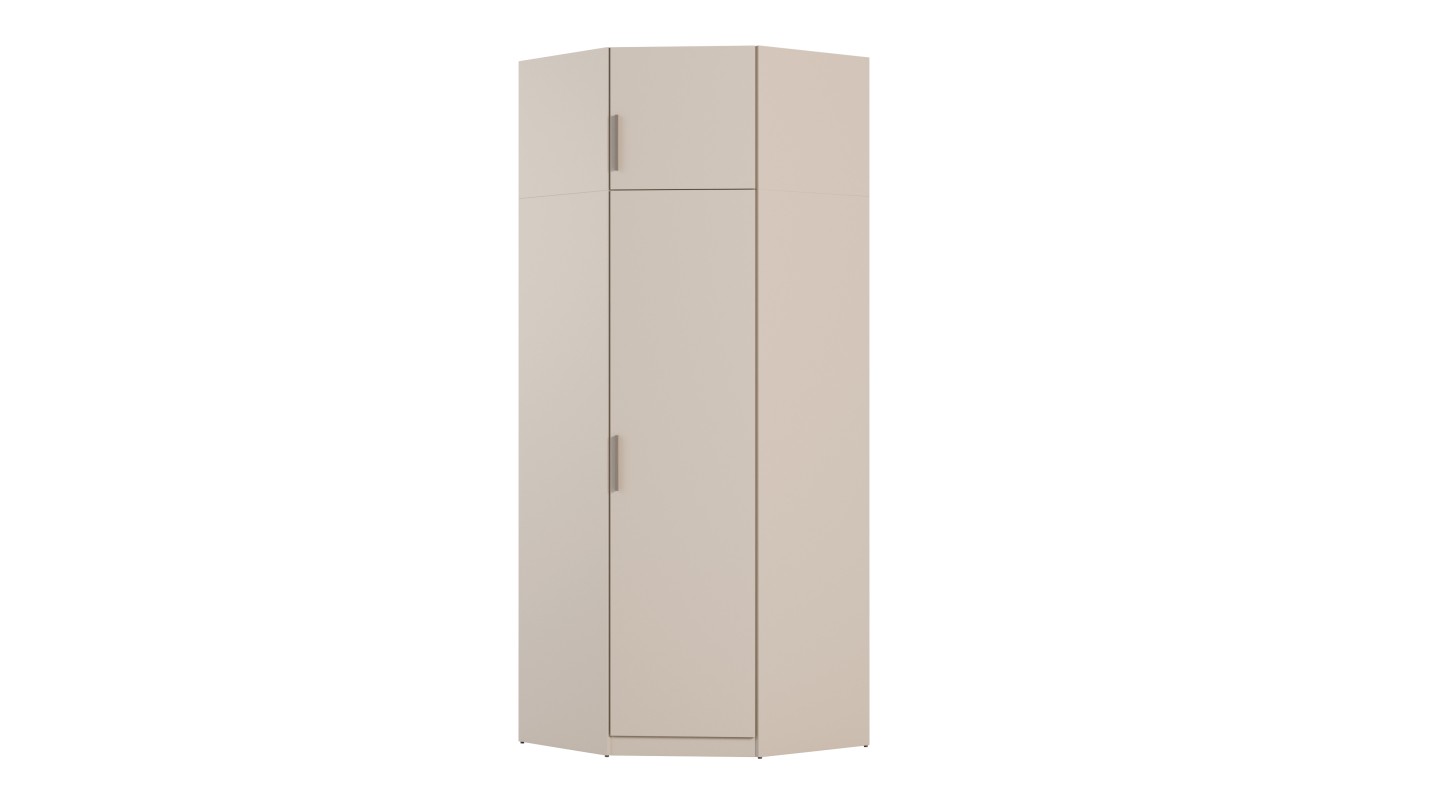 Szafa narożna modułowa 89x245 cm z drążkiem i półkami – System MAX Premium| e-Meblast