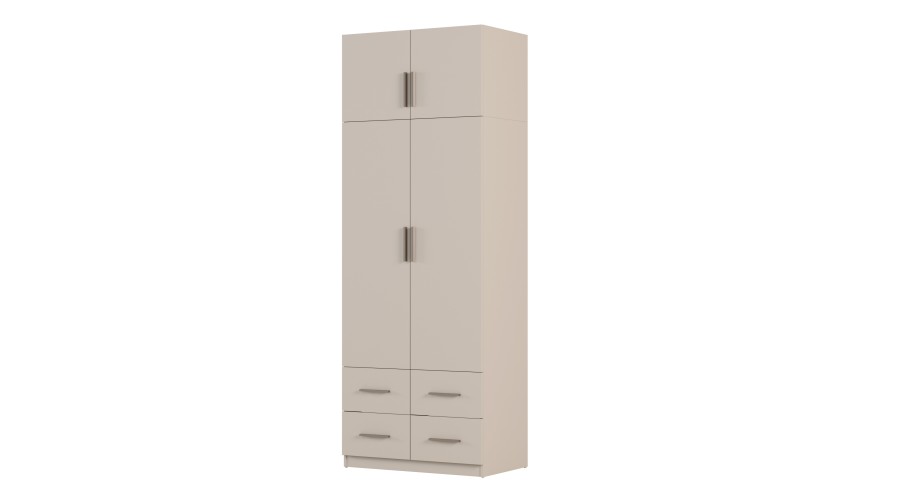 Szafa 90x245 cm z 4 szufladami i drążkiem – MAX Premium | e-Meblast Szafa 90x245 cm z 4 szufladami i drążkiem – MAX Premium | e-Meblast