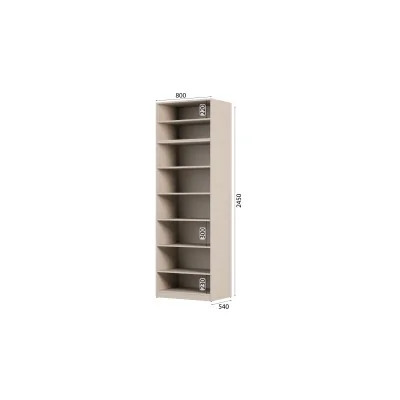 Szafa modułowa 80x245 cm z półkami – System MAX Premium| e-Meblast