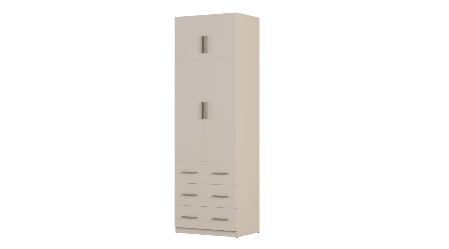 Szafa modułowa 80x245 cm z 3 szufladami i półkami – System MAX Premium | e-Meblast