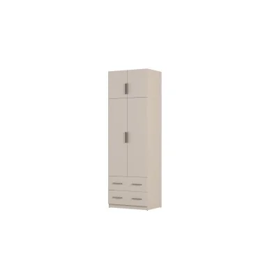 Szafa modułowa 80x245 cm z 2 szufladami, drążkiem i półkami – System MAX Premium | e-Meblast