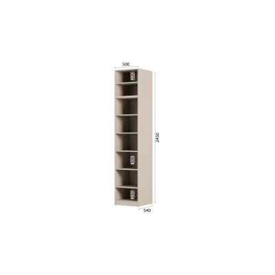 Szafa modułowa 50x245 cm z lustrem i półkami – System MAX Premium