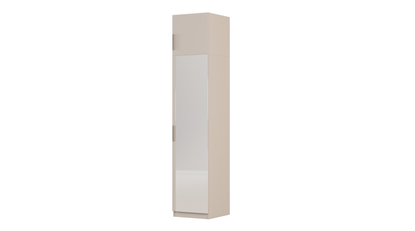 Szafa modułowa 50x245 cm z lustrem i półkami – System MAX Premium
