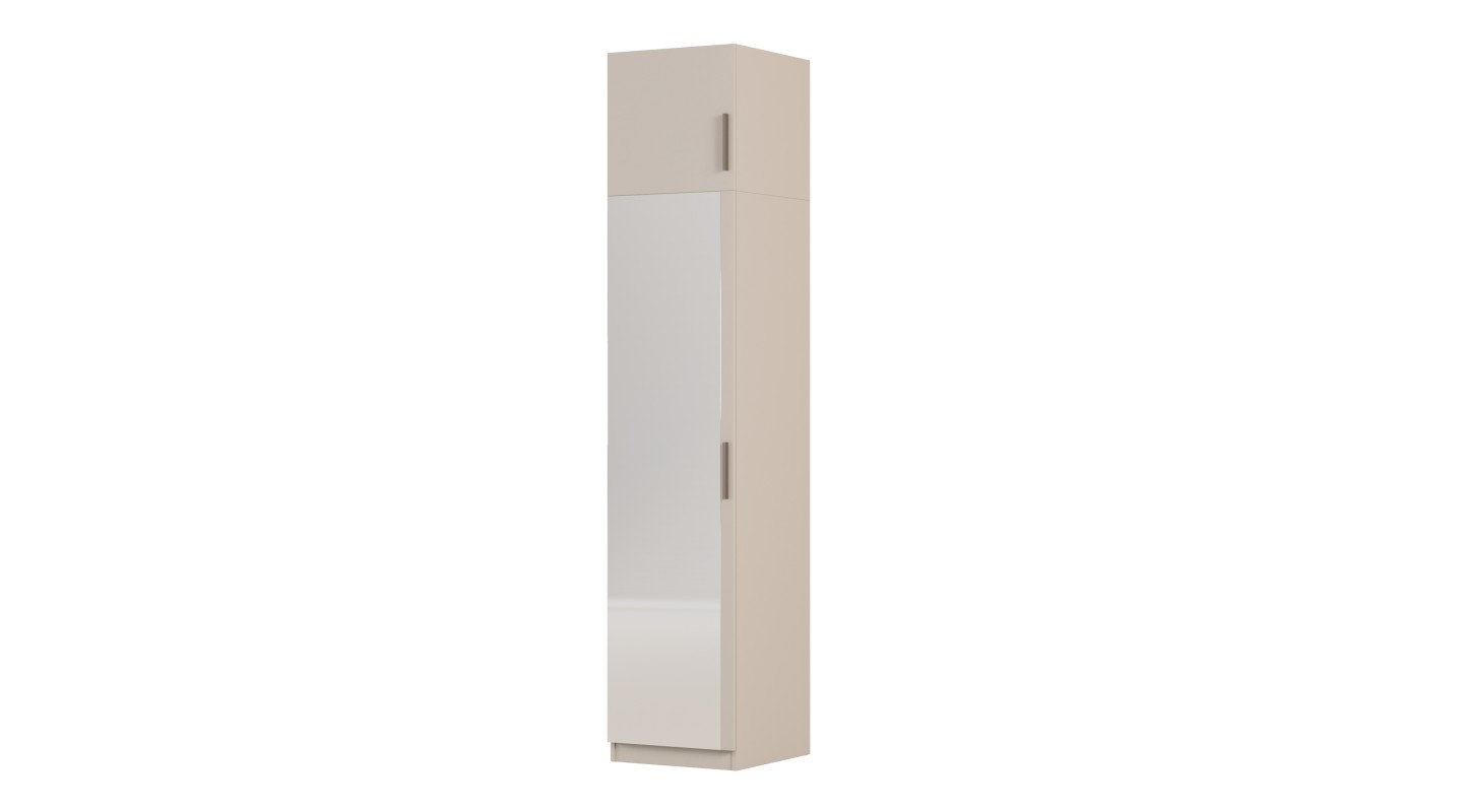 Szafa modułowa 50x245 cm z lustrem i półkami – System MAX Premium | e-Meblast