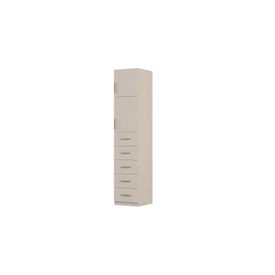 Szafa modułowa 50x245 cm z 5 szufladami i półkami – System MAX Premium| e-Meblast
