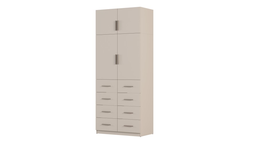 Szafa modułowa 100x245 cm z 8 szufladami i półkami – System MAX Premium| e-Meblast