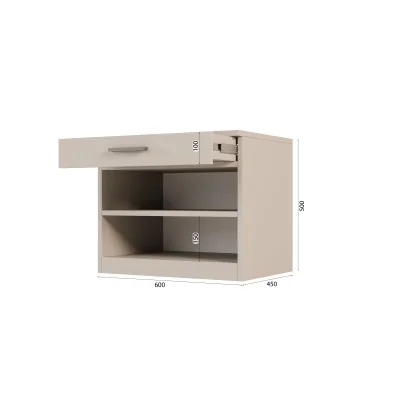 Siedzisko modułowe 80x50 cm z szufladą i półką – System MAX Premium| e-Meblast