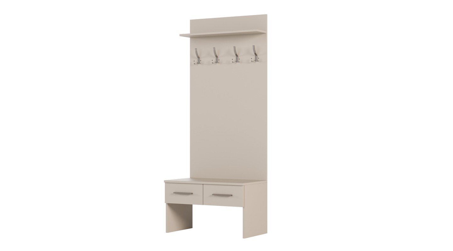 Szafa modułowa do przedpokoju 80 cm z 2 szufladami, wieszakami i półką – System MAX Premium