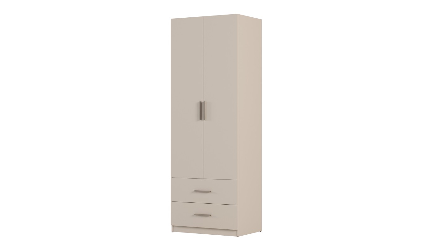 Szafa modułowa 80x225 cm z drążkiem i szufladami - System MAX Premium