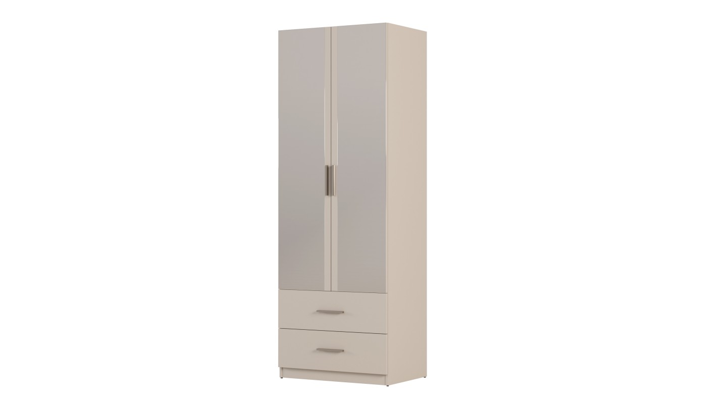 Szafa modułowa 80x225 cm z lustrem, drążkiem i szufladami - System MAX Premium