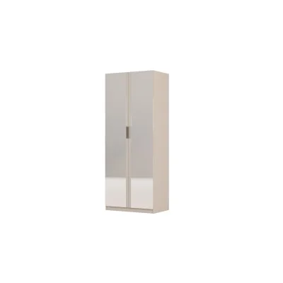 Szafa modułowa 90x225 cm z półkami i drążkiem i lustrem - MAX Premium F
