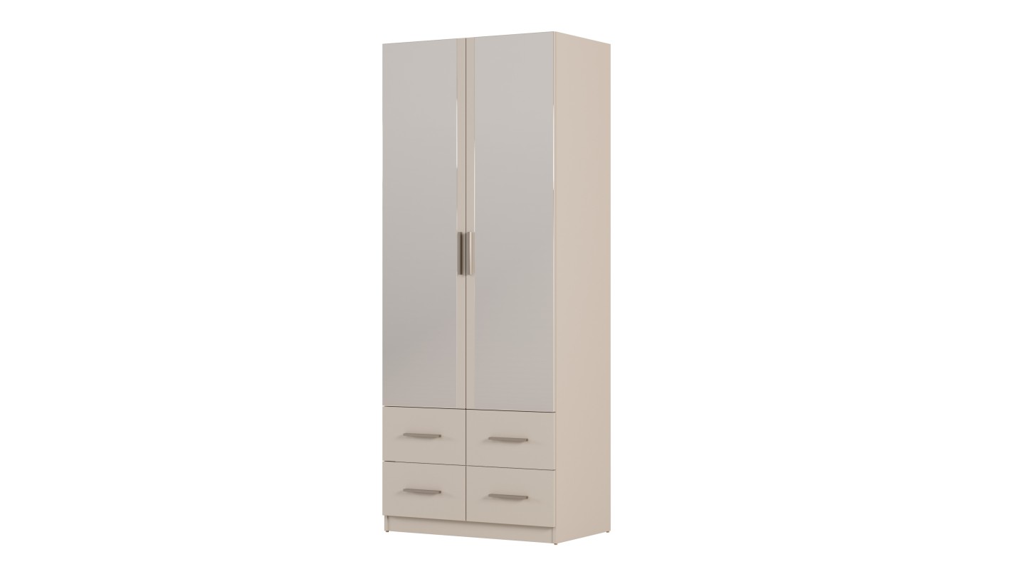 Szafa modułowa 90cm MAX Premium K - lustro drążek, szuflady, półki