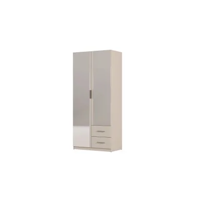 Szafa modułowa 100x225 cm z lustrem, drążkiem ubraniowym, szufladami i półkami - System MAX Premium