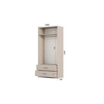 Szafa modułowa 100 cm z drążkiem i szufladami - MAX Premium "D"