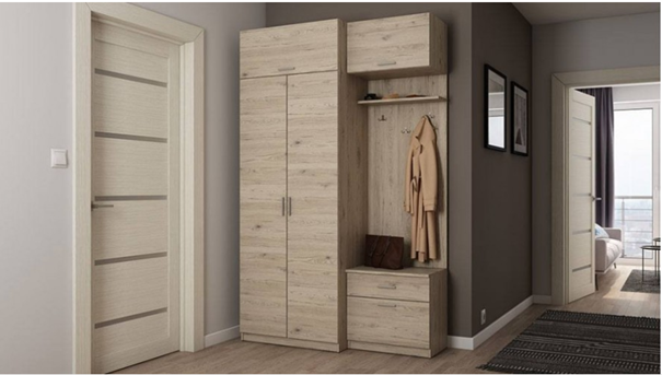 szafa z wieszakiem i półką