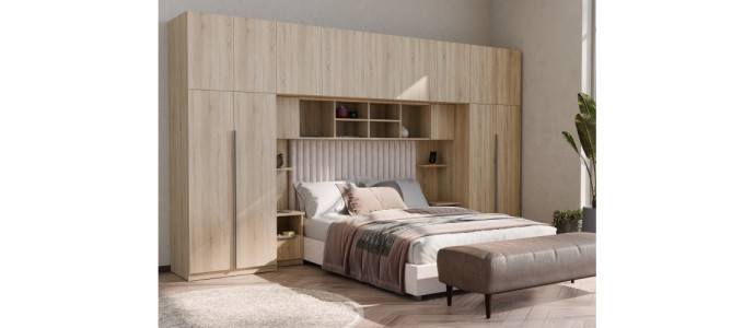 Nowoczesna zabudowa sypialni z Tip-On